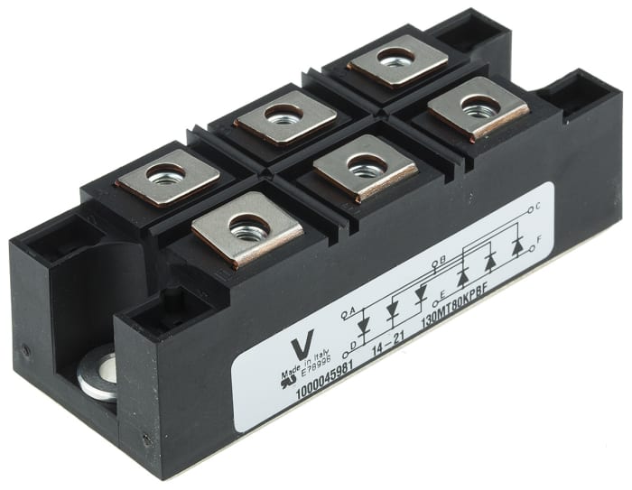 Vishay Bridge Rectifier Module, 160A, 800V, 3-phase, 6-Pin