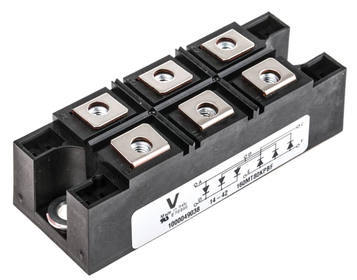 Vishay Bridge Rectifier Module, 200A, 800V, 3-phase, 6-Pin
