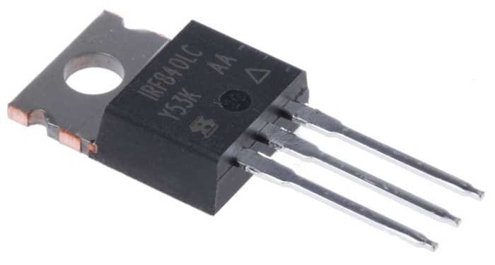 Vishay N-Channel MOSFET, 8 A, 500 V, 3-Pin TO-220AB IRF840LCPBF
