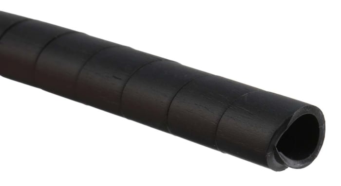 Gaine de câble spiralée HellermannTyton, Ø 9mm → 10mm, Ø interne 9mm, Noir, en PE