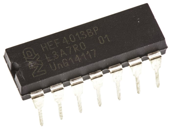 NXP HEF4013BP,652 Dual D Type Flip Flop IC, 14-Pin PDIP