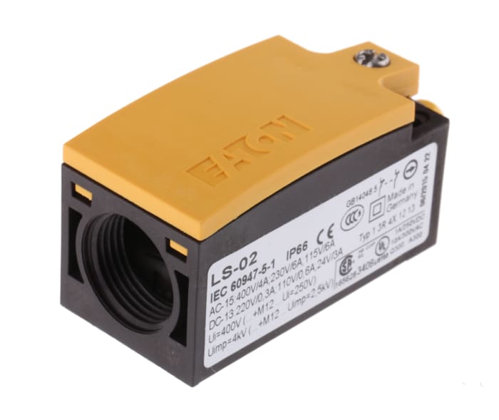 Eaton LS-Titan Series Plunger Limit Switch, 2NC, IP66, IP67, Plastic Housing, 415V ac Max, 6A Max