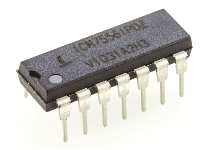 Renesas Electronics ICM7556IPDZ, Timer Circuit, Dual 1MHz, 14-Pin PDIP