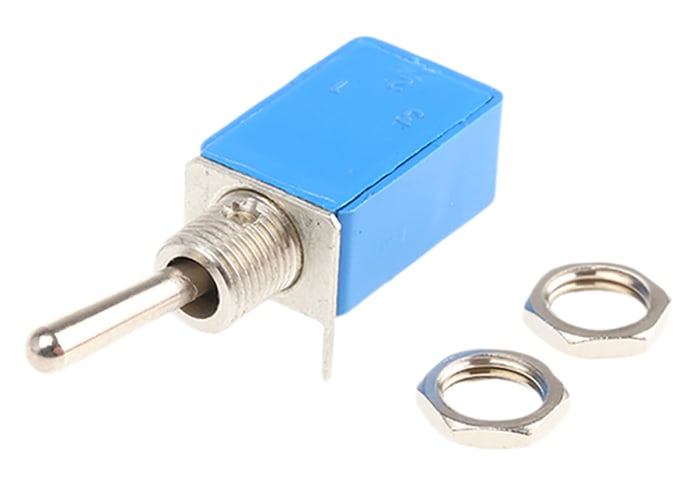 APEM Toggle Switch, PCB Mount, On-On, SPDT, Through Hole Terminal