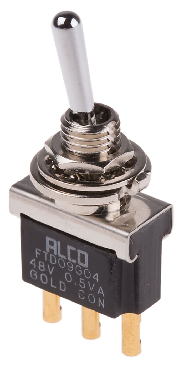TE Connectivity Toggle Switch, Panel Mount, On-On, SPDT, Solder Terminal, 125V ac