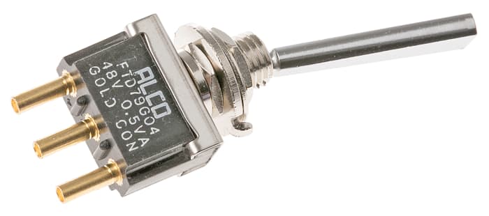 TE Connectivity Toggle Switch, Panel Mount, On-On, SPDT, Solder Terminal, 20V