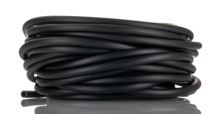 RS PRO PVC, Hose Pipe, 3mm ID, 6mm OD, Black, 10m