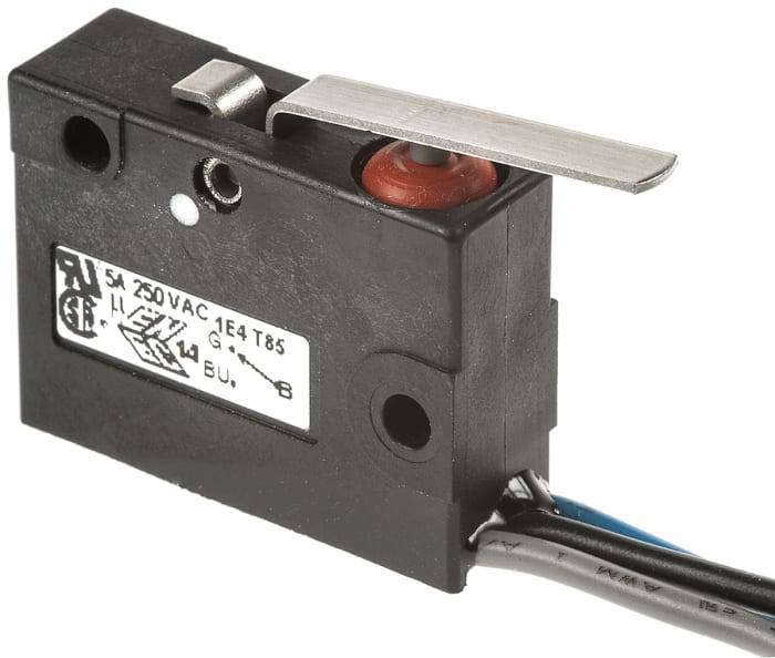 Interrupteur Microswitch SAIA-BURGESS XGK54-88 - 2 Broches, 10(6)A 250V, Référence T85 5E4, Vendu à L'unité Ou Par 5