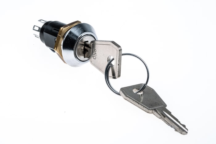 SRL5MS2850 Lorlin | Lorlin Key Switch, DPCO, 1A 2-Way Common-Key
