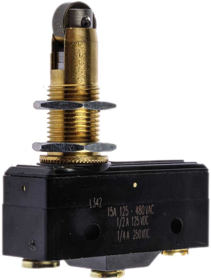 Microinterruptor, Pulsador con roldana SP-CO 15 A a 480 V ac
