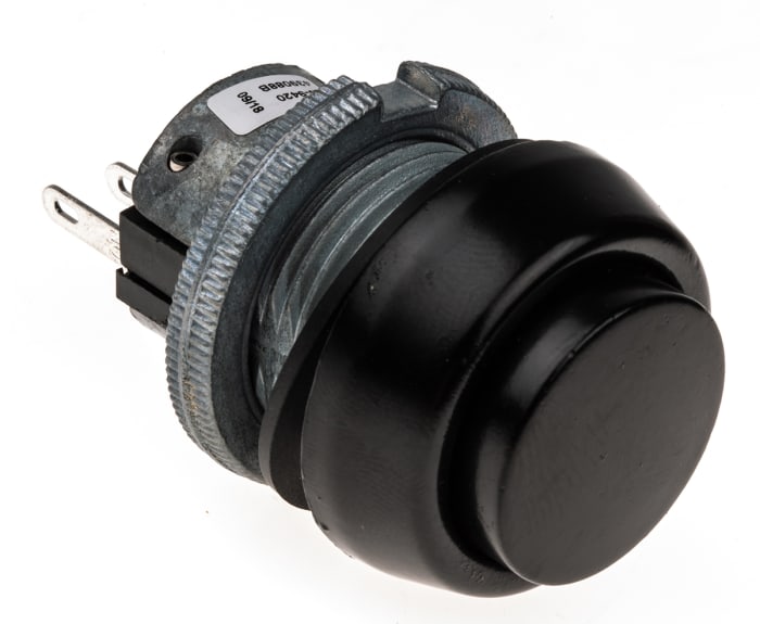 ITW Switches 76-94 Series Push Button Switch, Momentary, Panel Mount, 22mm Cutout, SPDT, Clear LED, 250V ac, IP67