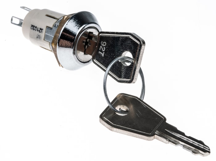 Lorlin Key Switch, SPDT, 5 A @ 115 V ac 2-Way Random-Key