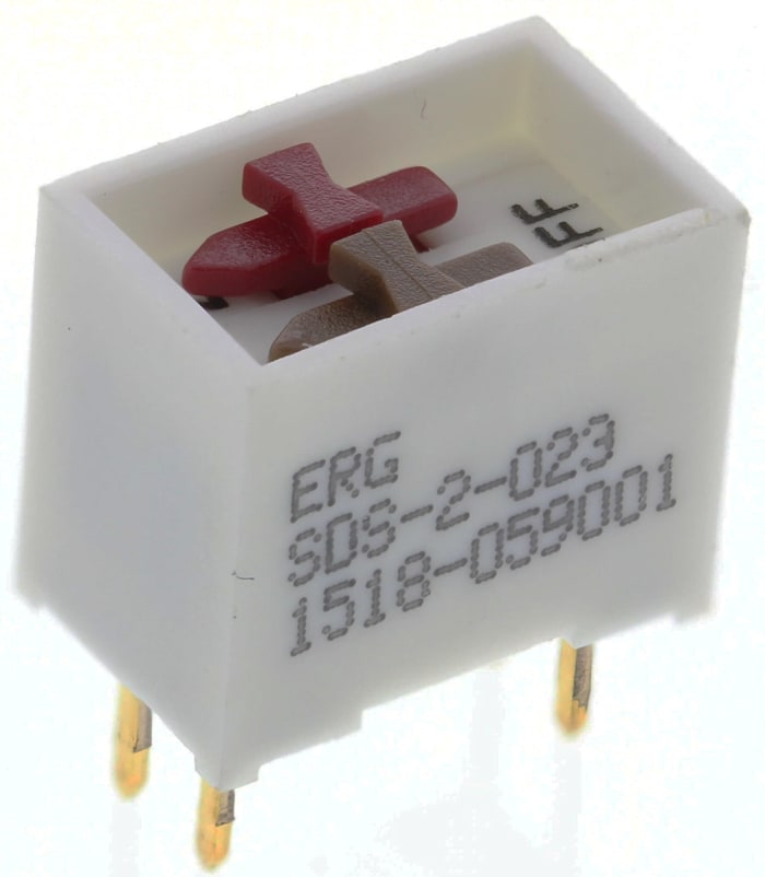 Commutateur DIP, DIP, 2 voies , 1 A @ 100 V, montage Traversant