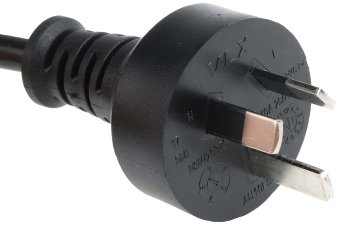 Cordon d'alimentation RS PRO, Connecteur Sans connecteur Fiche australienne de type I, 2.5m, 10 A / 250 V
