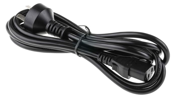 Cable de alimentación RS PRO Negro de 2.5m, con. A IEC C13