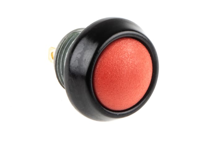 ITW Switches 59 Series Miniature Push Button Switch, Momentary, Panel Mount, 13.65mm Cutout, SPST, Clear LED, 125V ac,