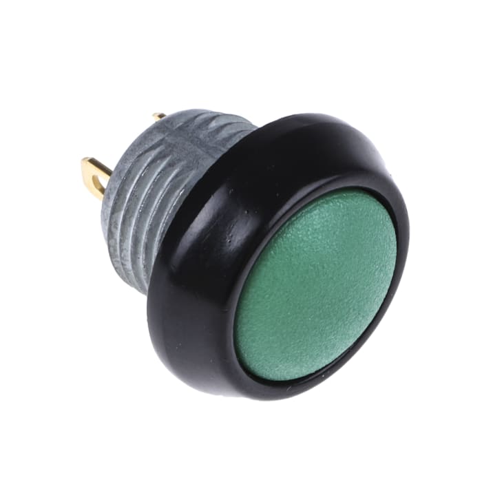 ITW Switches 59 Series Miniature Push Button Switch, Momentary, Panel Mount, 13.65mm Cutout, SPST, Clear LED, 125V ac,