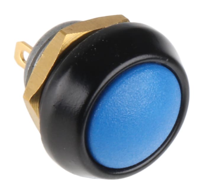 ITW Switches 59 Series Miniature Push Button Switch, Momentary, Panel Mount, 13.65mm Cutout, SPST, Clear LED, 125V ac,