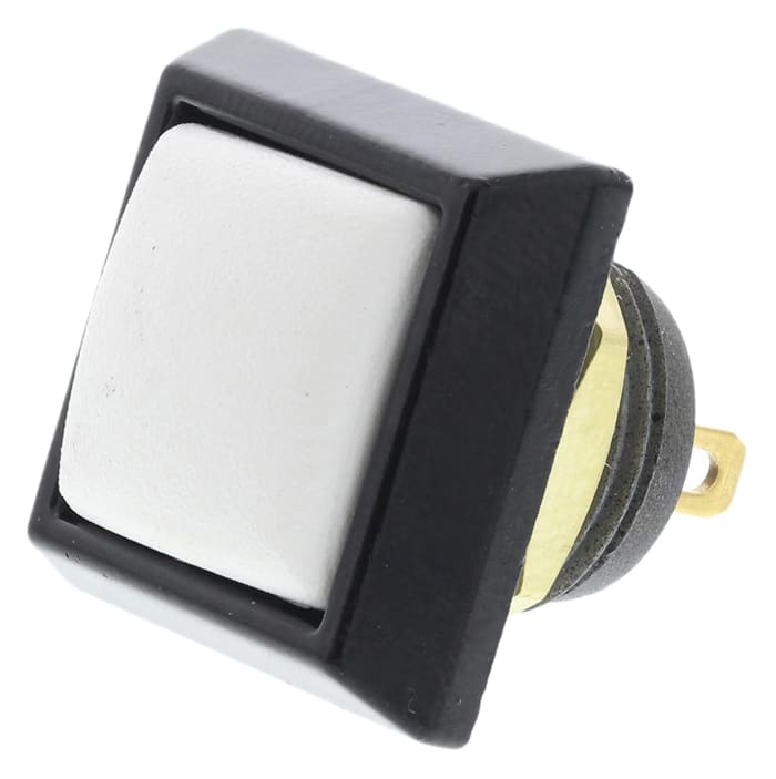 ITW Switches 59 Series Miniature Push Button Switch, Momentary, Panel Mount, 13.65mm Cutout, SPST, Clear LED, 125V ac,