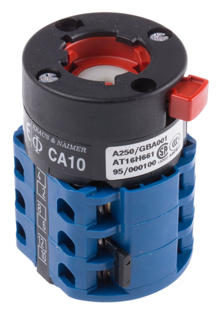 Kraus & Naimer, DP 3 Position Multi Step Cam Switch, 20A