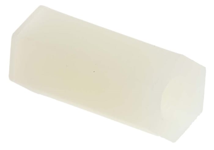 Separador roscado hexagonal Hembra/Hembra RS PRO, M3 x M3, long. 12.7mm, rosca hembra 12.7mm, de Nylon 66