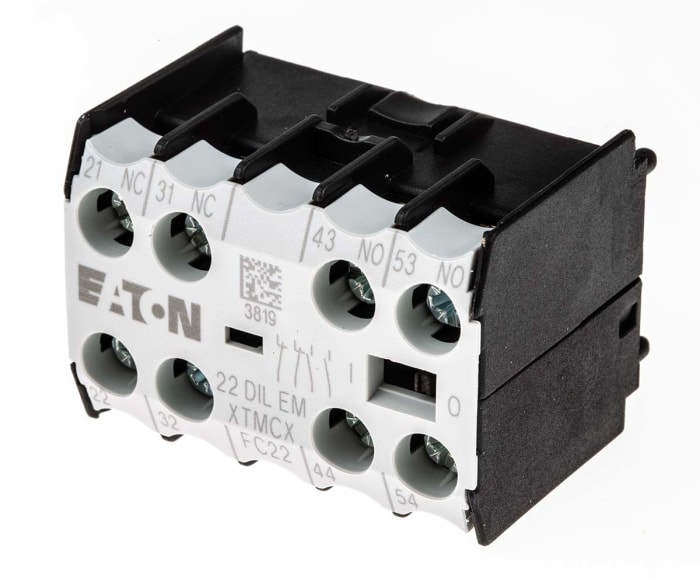 Eaton Auxiliary Contact, 4 Contact, 2NC + 2NO, Front Mount