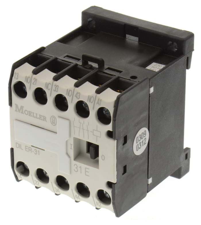 Contacteur Eaton série DILER, 3 NO + 1 NF, 3 A, 230 V c.a.