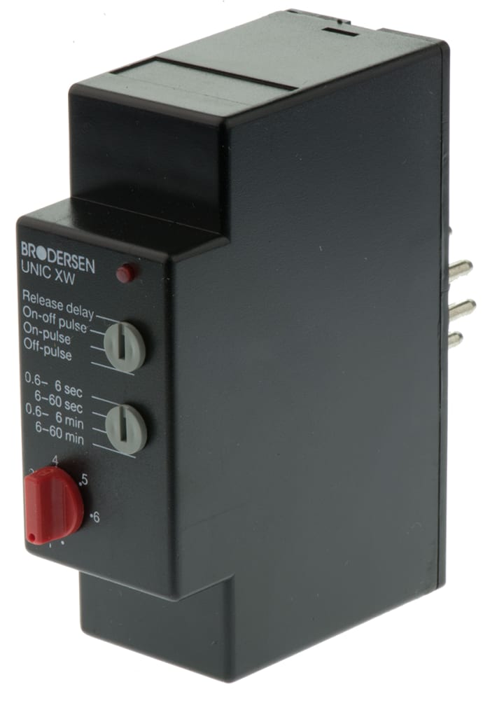 Brodersen Systems XW-S2 Series Plug In Timer Relay, 10.5 → 265V ac/dc, 2-Contact, 0.6 → 60 min, 0.6
