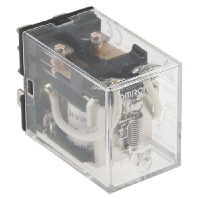 Omron Plug In Power Relay, 24V dc Coil, 10A Switching Current, DPDT