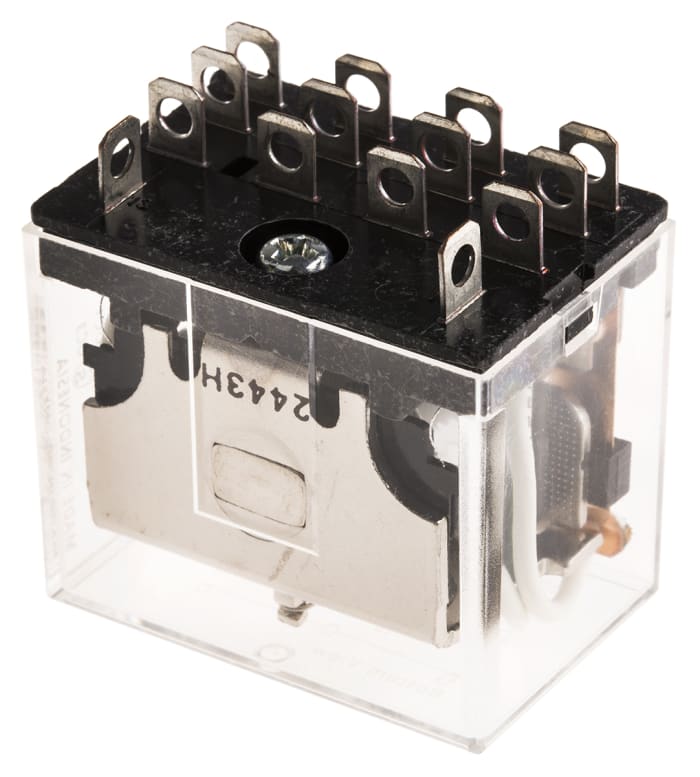 Relais de puissance Omron LY4, 4 RT, bobine 230V c.a. Enfichable 2.5W