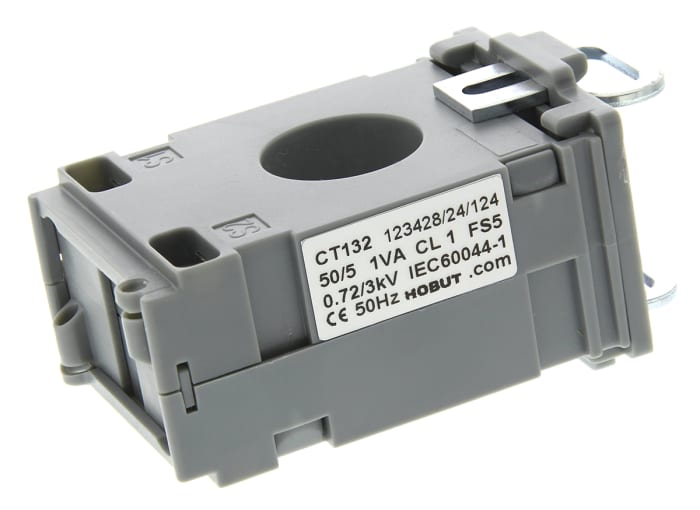 HOBUT CT132 Series DIN Rail Mounted Current Transformer, 50A Input, 50:5, 5 A Output, 21mm Bore
