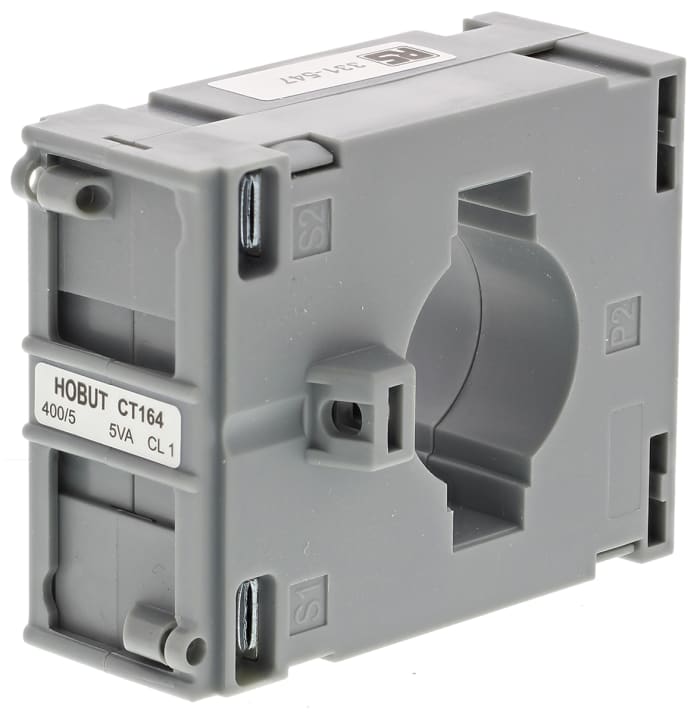HOBUT CT164 Series DIN Rail Mounted Current Transformer, 400A Input, 400:5, 5 A Output, 28mm Bore