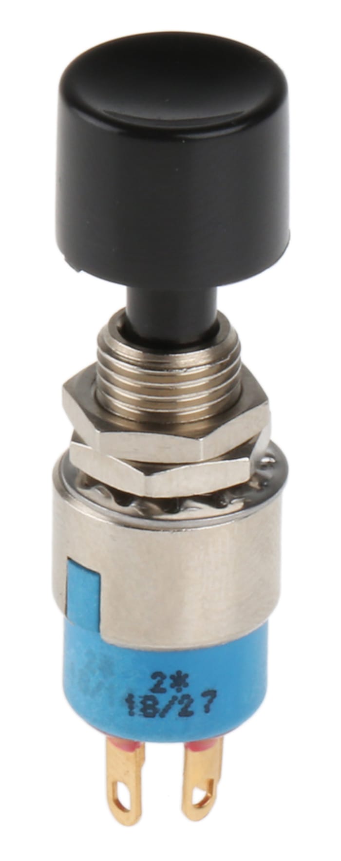 APEM Miniature Push Button Switch, Momentary, Panel Mount, 6.35mm Cutout, SPDT, 250V ac