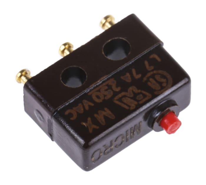 RS PRO Roller Lever Subminiature Micro Switch, Solder Terminal, 4 A @ 28 V dc, SP-CO
