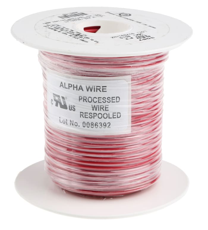 3057 RD005 Alpha Wire Alpha Wire Premium Series Red 1.3 mm² Hook Up