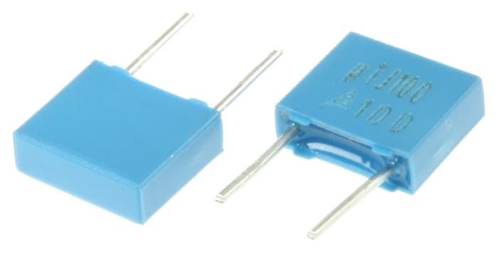 EPCOS B32529 Polyester Film Capacitor, 63 V ac, 100 V dc, ±5%, 100nF, Through Hole