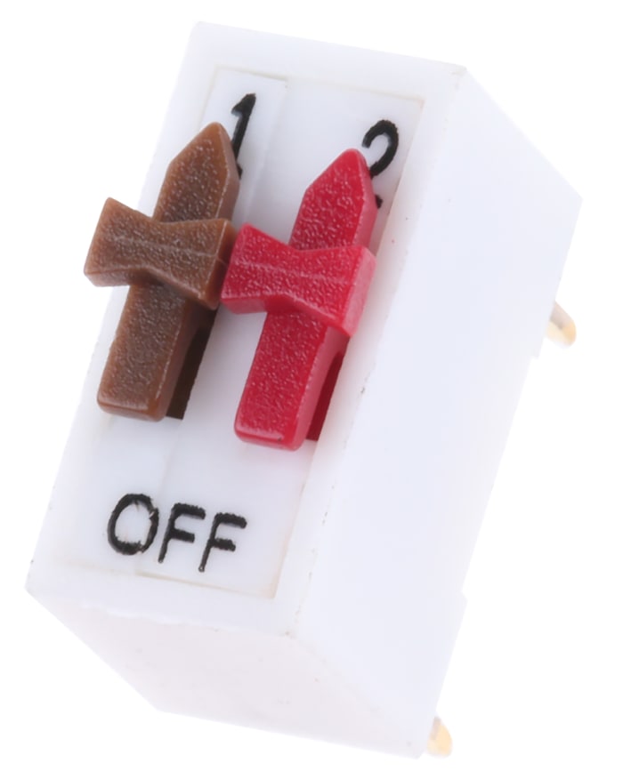 ERG 2 Way Through Hole DIP Switch SPST