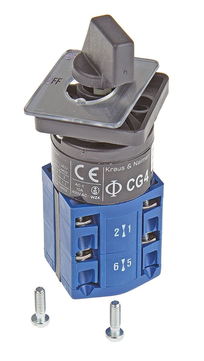 Kraus & Naimer, 4P 2 Position On-Off Cam Switch, 10A