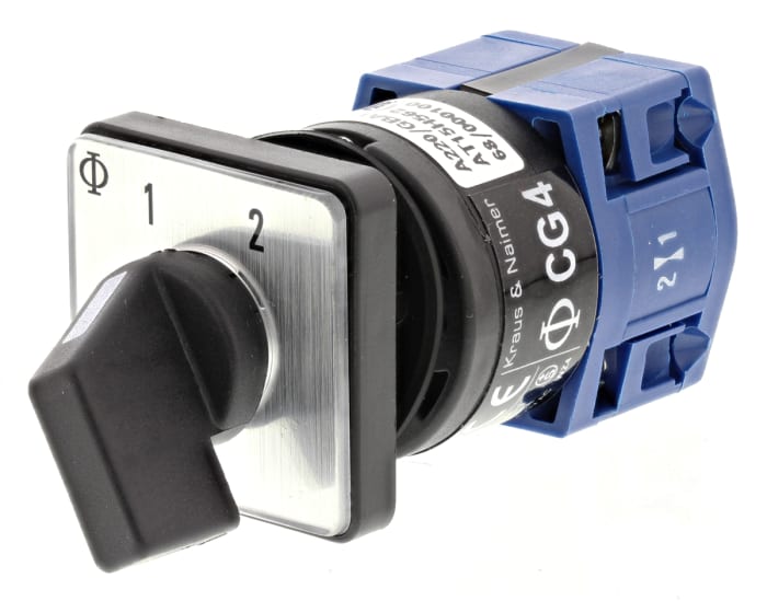 Kraus & Naimer, SP 2 Position Double Throw Cam Switch, 10A