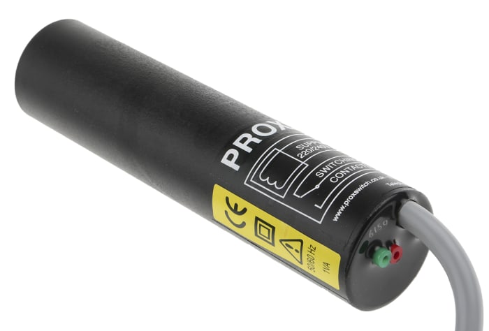 Tempatron Capacitive Smooth Barrel Proximity Sensor, 25 mm Detection, Relay NO/NC, 230 V ac