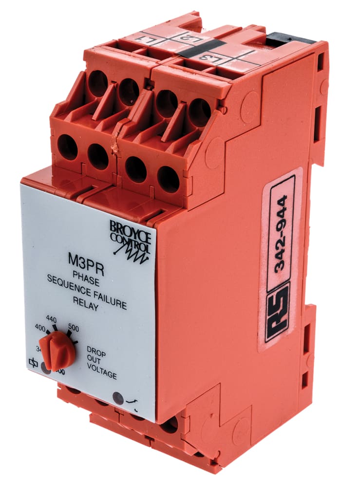 Broyce Control Phase, Voltage Monitoring Relay, SPDT, 300 → 500V ac