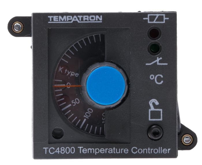 Controlador de temperatura ON/OFF Tempatron, 48 x 48mm, V ac Termopar de tipo K, 1 salida Relé
