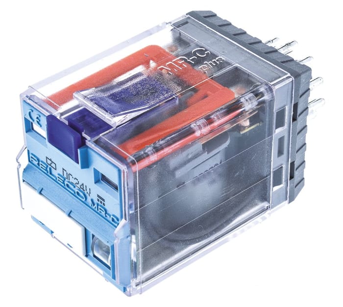 Releco Plug In Power Relay, 24V dc Coil, 10A Switching Current, 3PDT