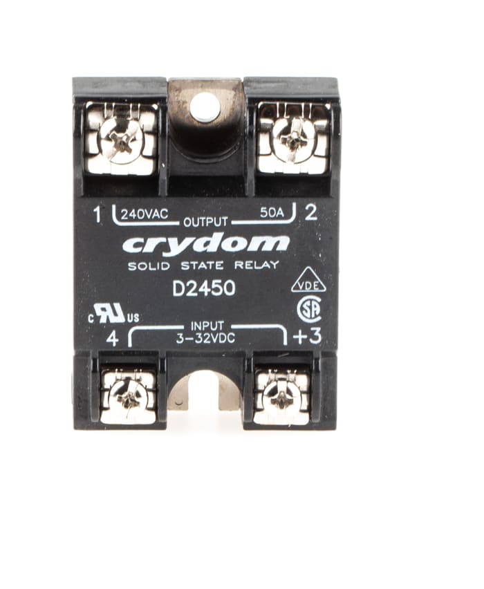 Sensata Crydom Solid State Relay, 50 A rms Load, Surface Mount, 280 V ac Load, 32 V dc Control