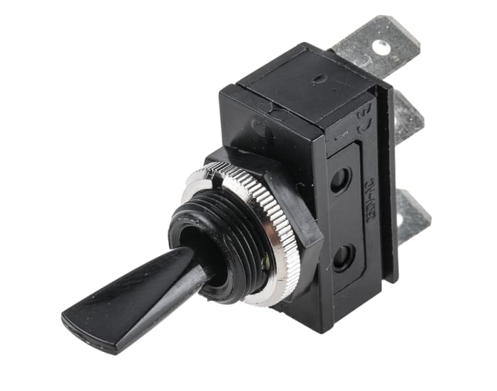 Toggle Switch / Toggle Anahtar, SPDT, 250 V ac'de 20 A, Pano/Panele Monte, Açık-Kapalı-Açık, IP40