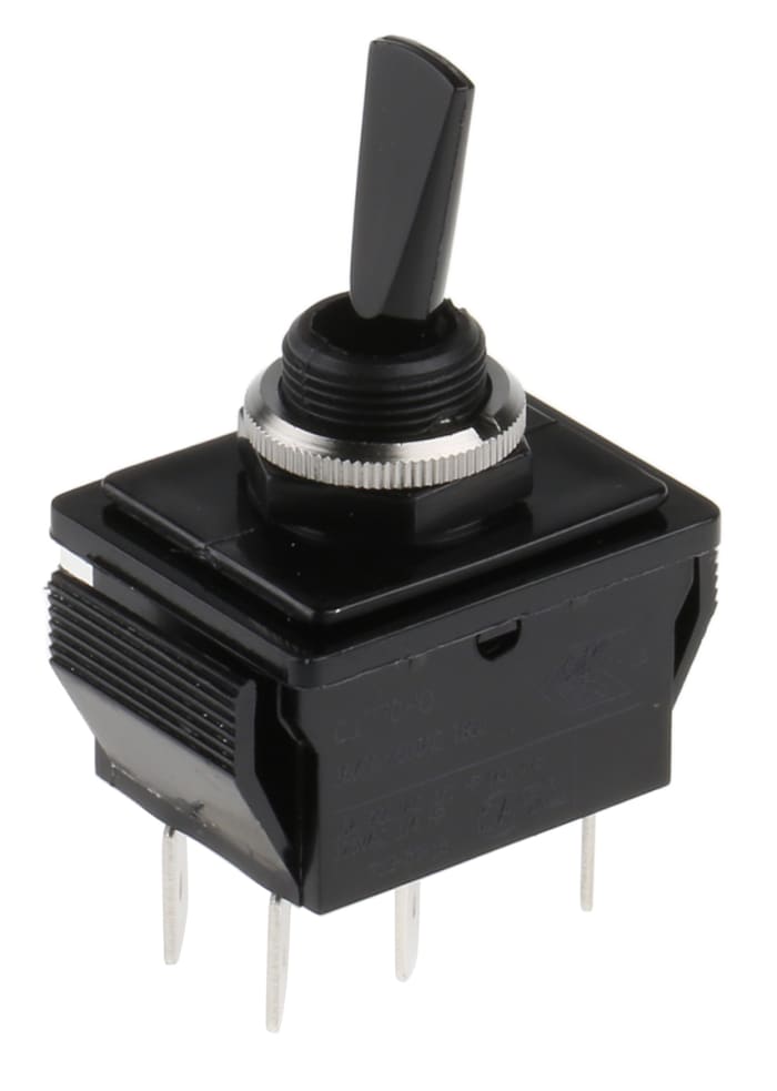 Toggle Switch / Toggle Anahtar, DPDT, 250 V ac'de 20 A, Pano/Panele Monte, Açık-Kapalı-Açık, IP40