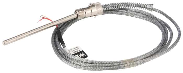 RS PRO PT100 Temperature Sensor, 6mm Dia, 100mm Long, 3 Wire, Probe, 400°C Max