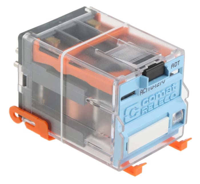 Releco Plug In Latching Power Relay, 115V ac Coil, 10A Switching Current, DPDT