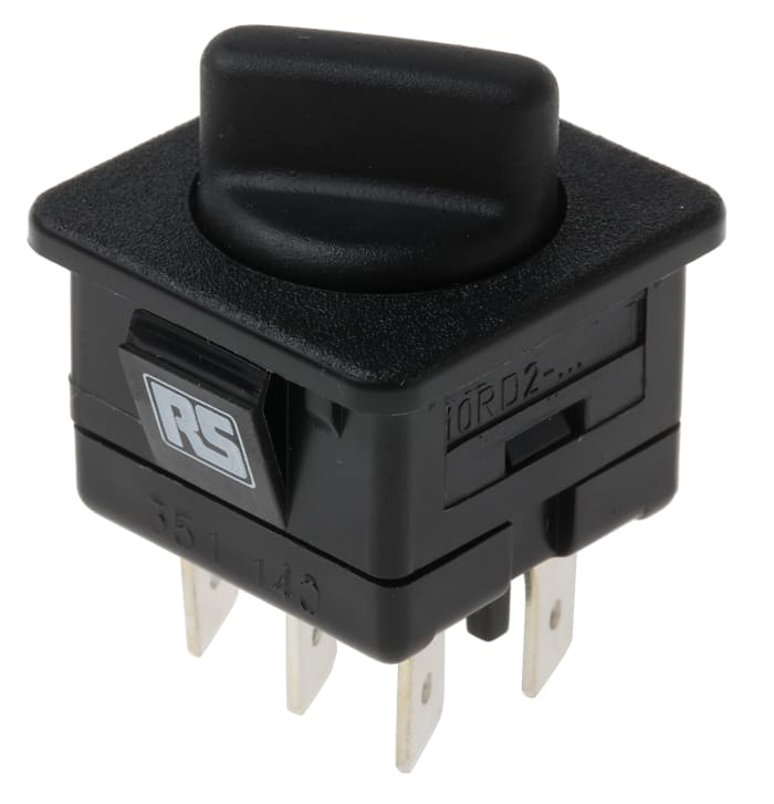 DPDT non-illuminated rotary switch