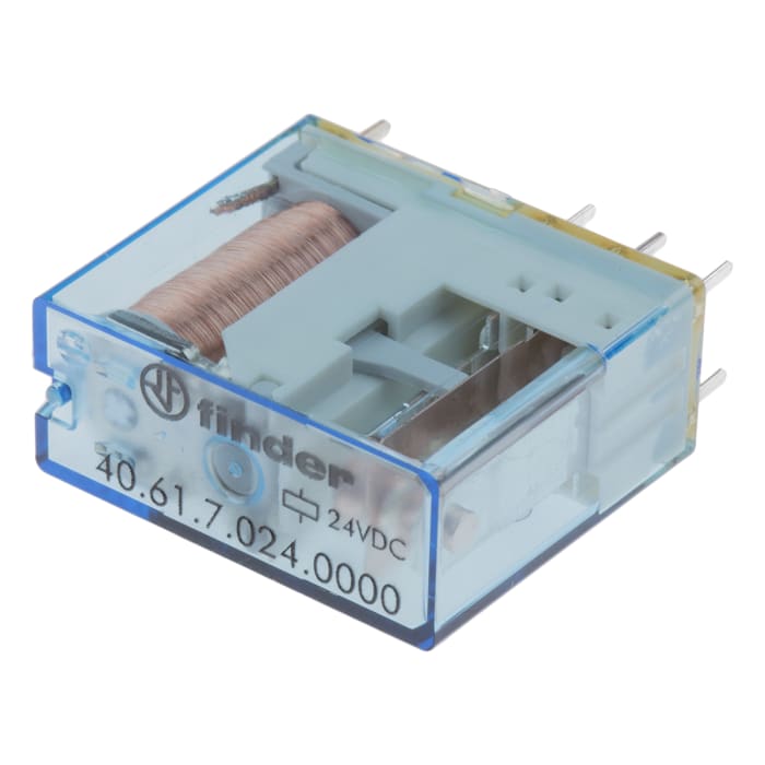 Relais de puissance Finder 40系列, 1 RT, bobine 24V c.c. Montage sur CI 500mW